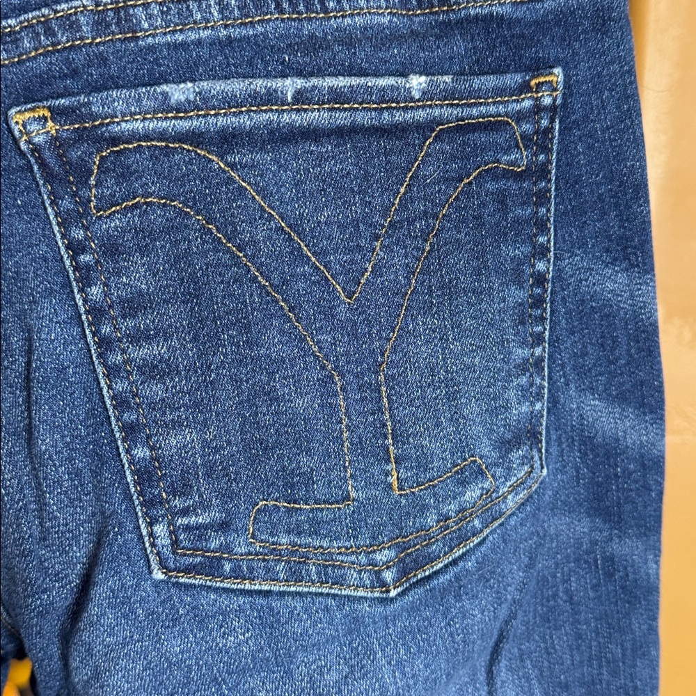 Yellowstone x Lucky Brand Sweet Mid Rise Straight Jeans Size 6 Bethany Wash Blue - Picture 13 of 15